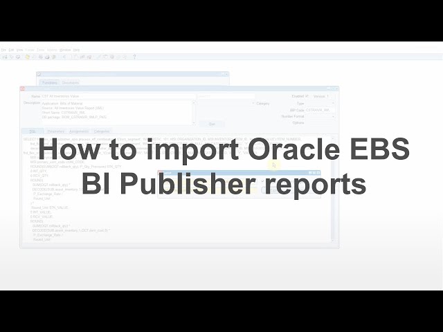 How to quickly create or modify Oracle E-Business Suite BI Publisher based reports