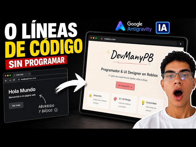Hice una PÁGINA WEB completa con IA y NO escribí ni una línea de código