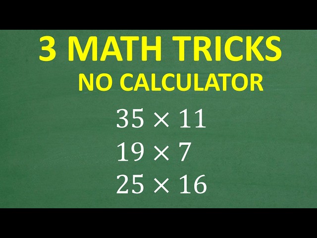 Stop Multiplying the Hard Way! (3 Easy Tricks)
