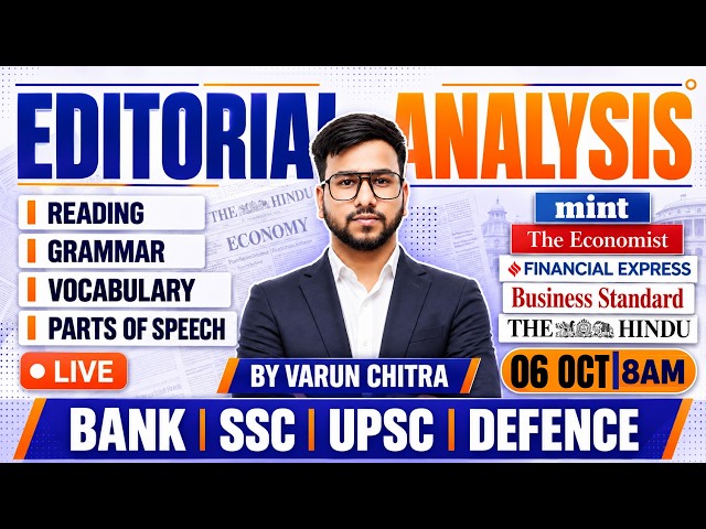 🟢 Editorial Analysis | Varun Chitra | 6 Oct | The Hindu, Mint & Economist | Reading, Vocab & Grammar
