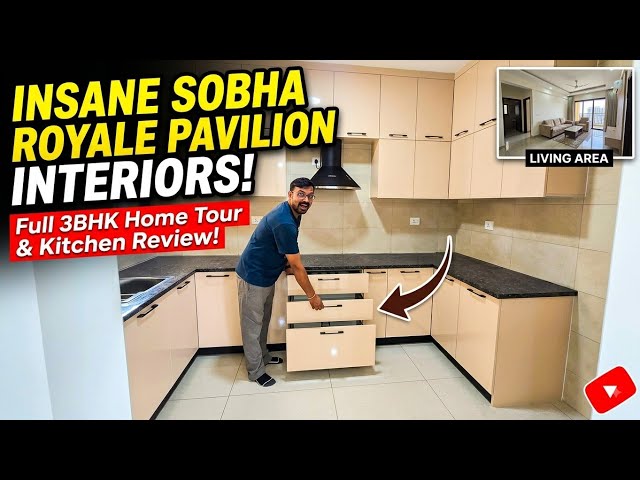 3bhk sobha Royal pavilion house interior for Rent #rentalproperty #house #interiordesign #kitchen
