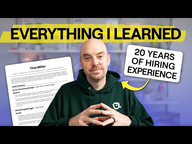 20 Years of Job Search Advice in 26 Minutes (I've hired 1,000+ people)