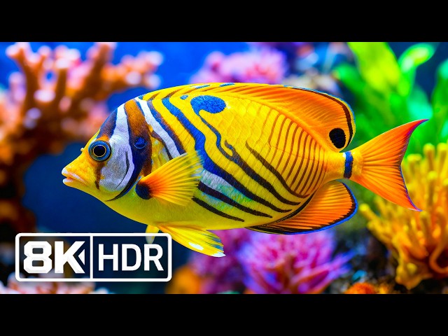 Pure 8K HDR Relaxation | Serene Marine Animals & Aquarium Escape