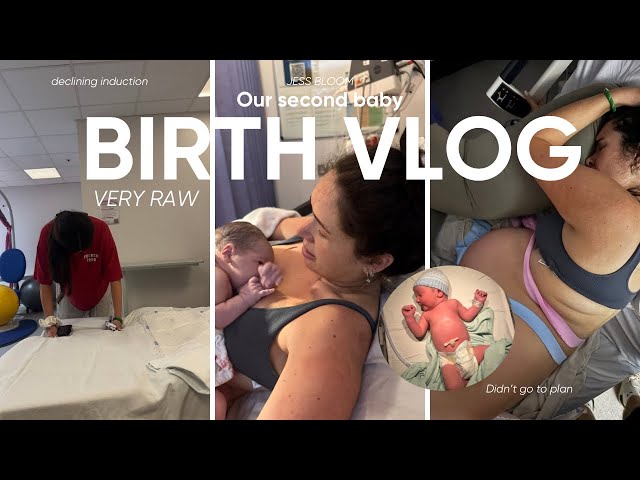 UNMEDICATED BIRTH VLOG | VERY real and unfiltered labour and delivery of my second baby 