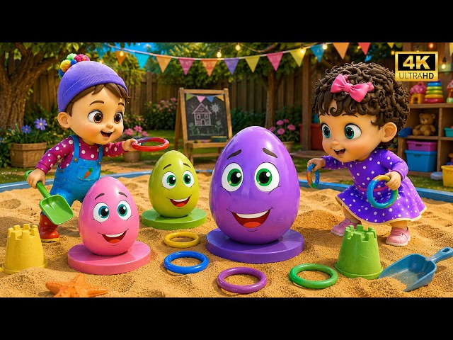 Learning Colors and Numbers Songs | Colorful Eggs on the Farm | Kids Songs | English Rhymes