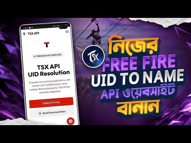 নিজের FREE FIRE UID TO NAME API WEBSITE বানান 🔥 | Premium TSX API Tutorial 2026 | Bangla