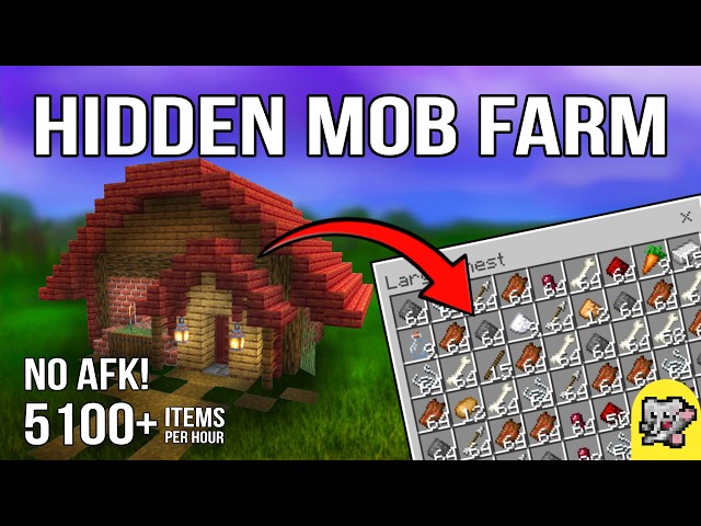 Hidden MOB Farm at Your BASE | Bedrock