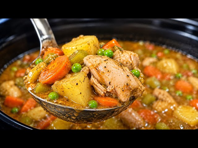 Old-Fashioned Chicken & Potato Stew | Easy Slow Cooker Recipe