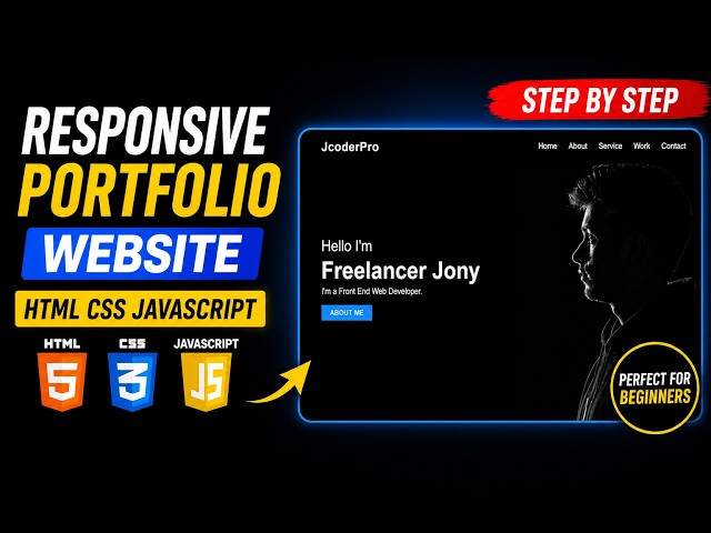 Build a Responsive Portfolio Website | HTML CSS JavaScript Tutorial (Step-by-Step)