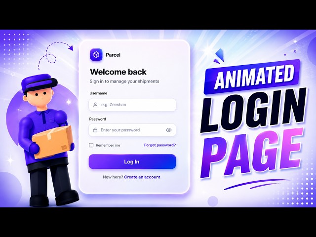Animated Login Page using HTML, CSS & JavaScript | Full Tutorial 2026