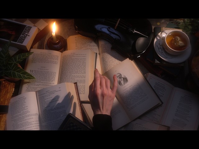 {ASMR} The Candlelit Library at Midnight 📚🕯️ Dark Academia-Inspired Layered Soundscapes