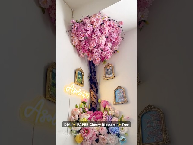 DIY Paper Cherry Blossom Tree Tutorial | How to Make a Kwanzan Cherry Blossom
