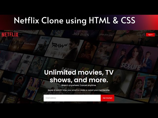 How To Make Netflix Website Clone Using HTML And CSS