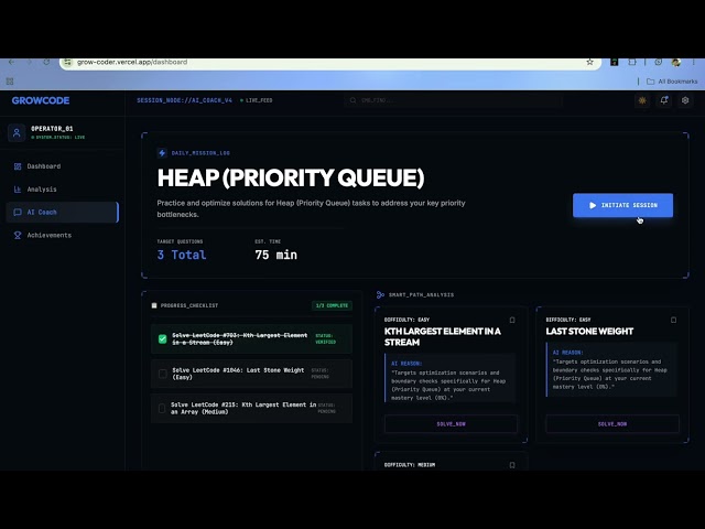 GrowCode : personalised leetcode coach