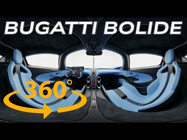 See inside in a 360 the Bugatti Bolide 2024 2025 VR 360 video