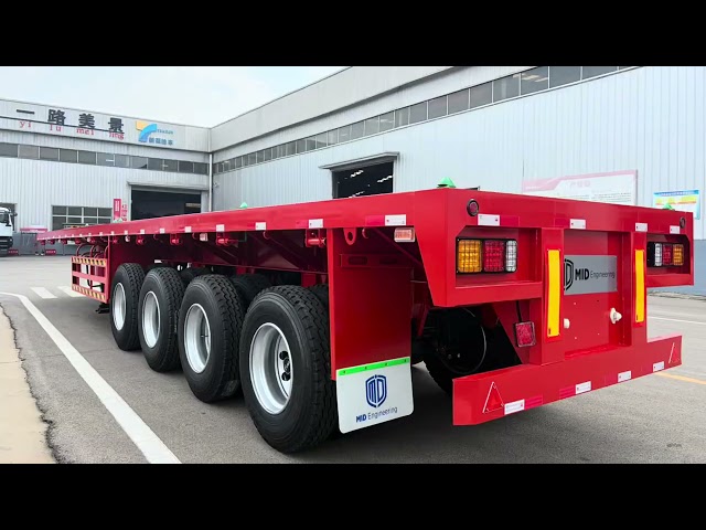 New 4‑Axle Flatbed Semi‑Trailer | Heavy Load Flat Bed Semi Trailer Factory Output