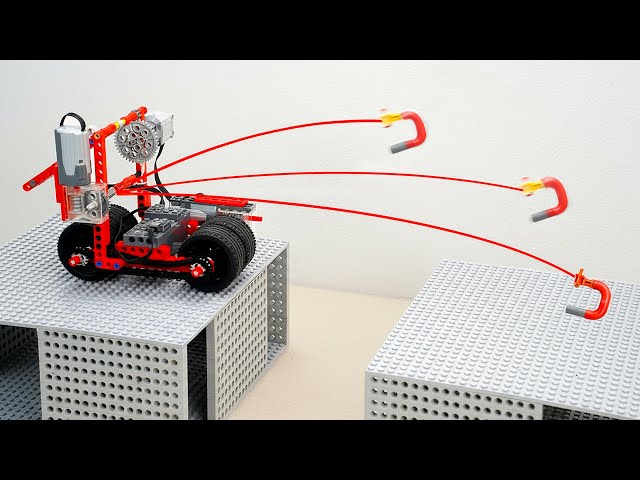 Smart Lego Car Cross 1 Meter Gap with Grappling Hook | Smart Lego
