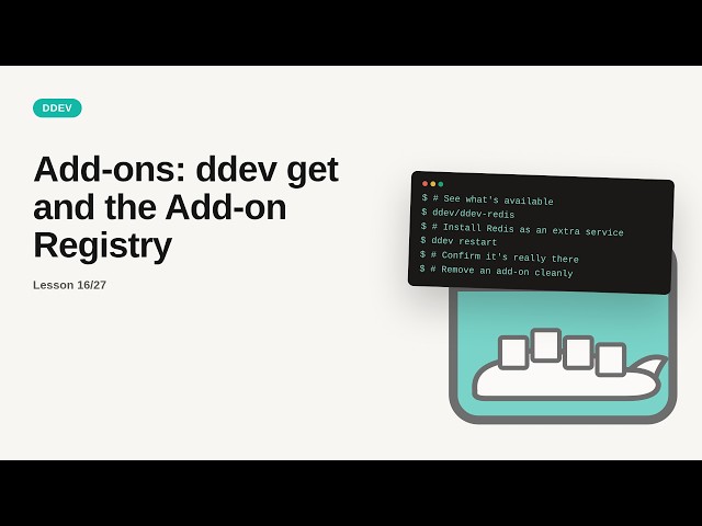 Add-ons: ddev get and the Add-on Registry | DDEV Tutorial for Beginners
