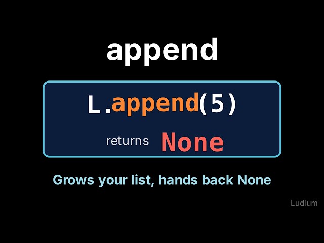 Introduction to CS | 10.2: append: Growing a List and the None Trap