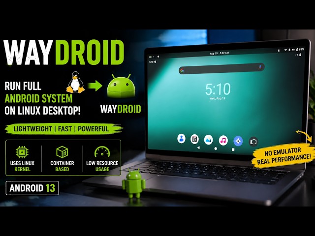Run Full Android on Linux! 🔥 Waydroid Installation & Setup on Arch Linux