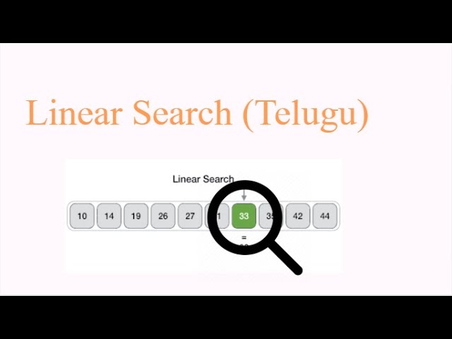 Linear Search | Linear Search in Telugu