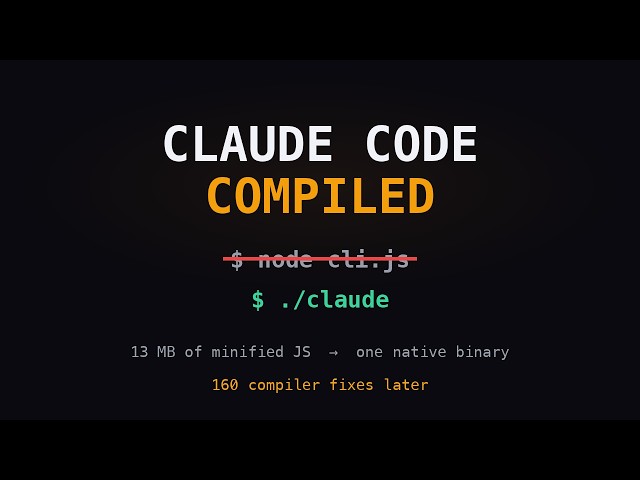 We Compiled Claude Code Into a Single Native Binary