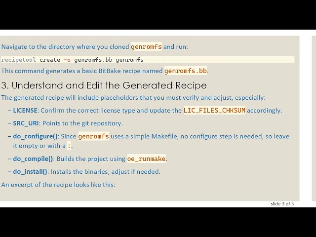 How to Add genromfs Package to Your Yocto Project