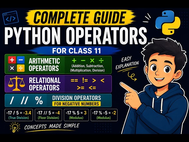 Confused by // and % in Python? 😵‍💫 | All Operators Explained | Class 11