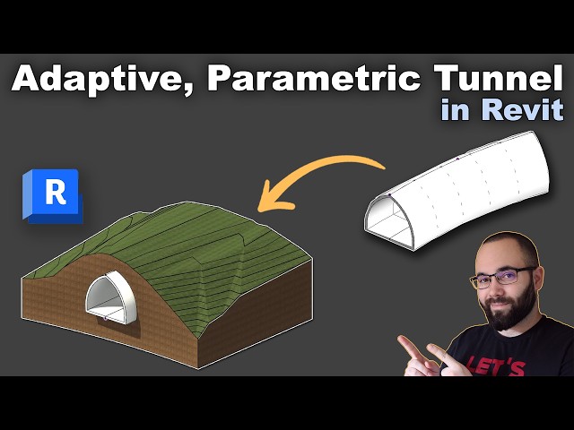 Parametric Adaptive Tunnel Family in Revit Tutorial | Toposolid Tunnel in Revit