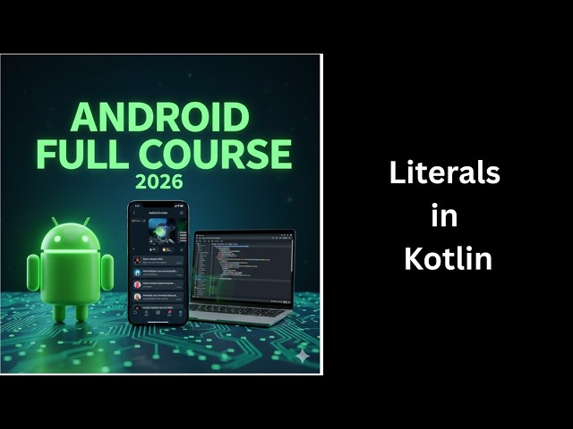 (389) Literals in Kotlin Explained | String, Numeric, Boolean & Character Literals