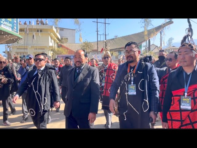 Welcoming the Chief Guest, DY. CM. Y. Patton | Poanglüm Hornbill Festival Tuensang Town 