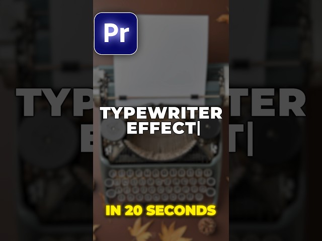 How to Make TYPEWRITER Effect in Premiere Pro