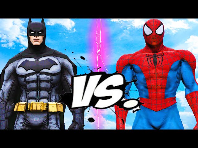 hombre murciélago VS hombre araña