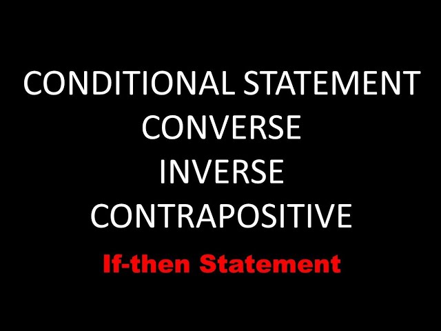IF-THEN STATEMENT | Grade 8