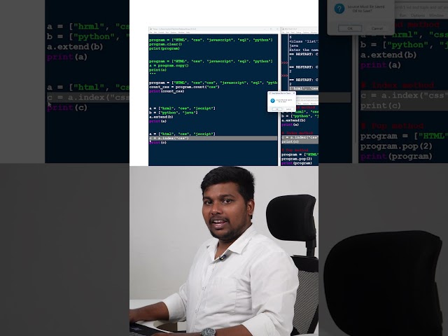 🐍 Python List index() Method Explained in Tamil | Python Tutorial for Beginners