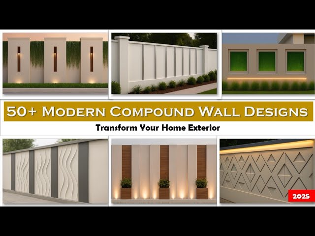 Modern Compound Wall Designs | Boundary wall Ideas #compound #exteriordesign #boundarywall