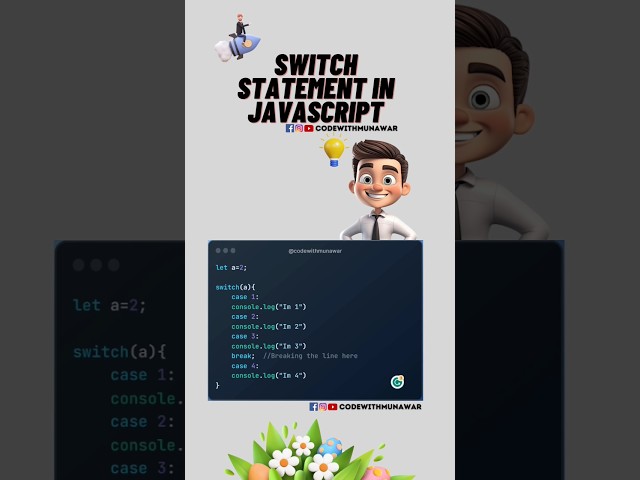 Switch statement in JavaScript #javascript #java #python #programming #js  #webdevelopment #react