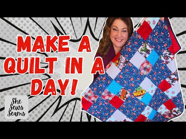Fast Four Patch Baby Quilt Tutorial | Easy Beginner Quilt You Can Finish in a Day
