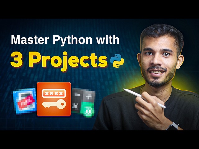 Build 3 Python Projects Step-by-Step 🔥 | Python Projects for Beginners to Advanced (Hindi)