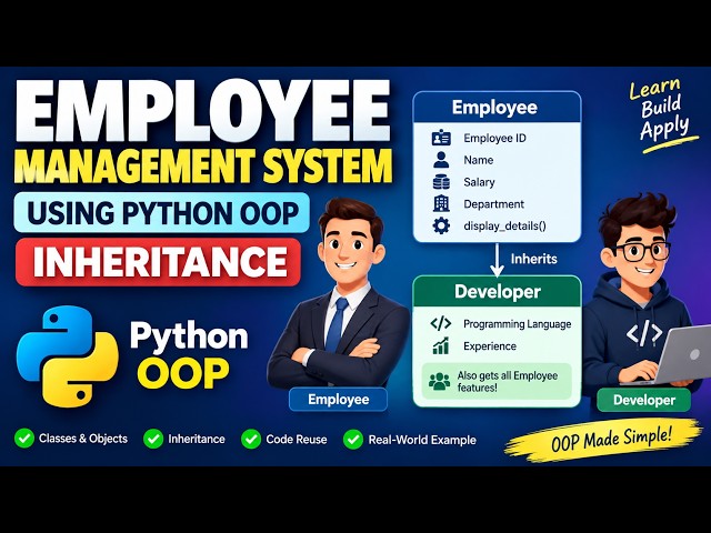 Employee Management System Using Python OOP | Inheritance
