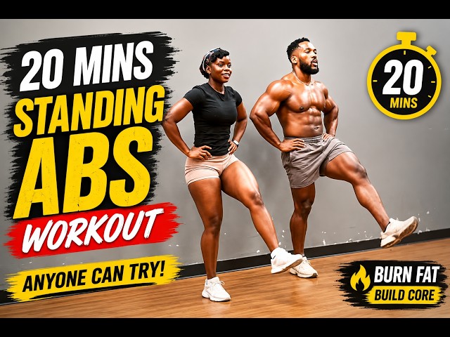 20 MIN STANDING ABS WORKOUT 🔥 Beginner Friendly | No Equipment