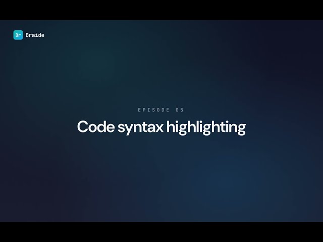 Code syntax highlighting
