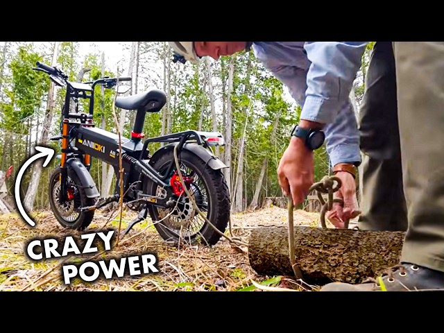 Skidding Logs w/ a Long Range, 45mph E-BIKE!?  Aniioki A8 Pro Max Dual Motor. ep289