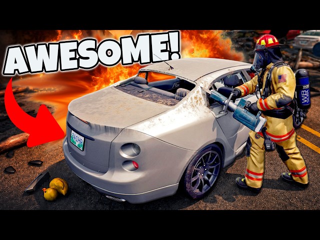 Rescuing People From DEADLY Car Crashes in Fire Simulator!