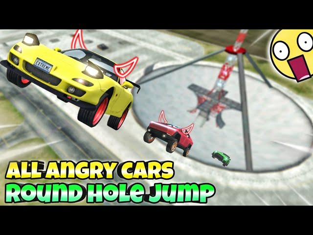 All angry cars round hole jump😱|| part 1||Extreme car driving simulator🔥||