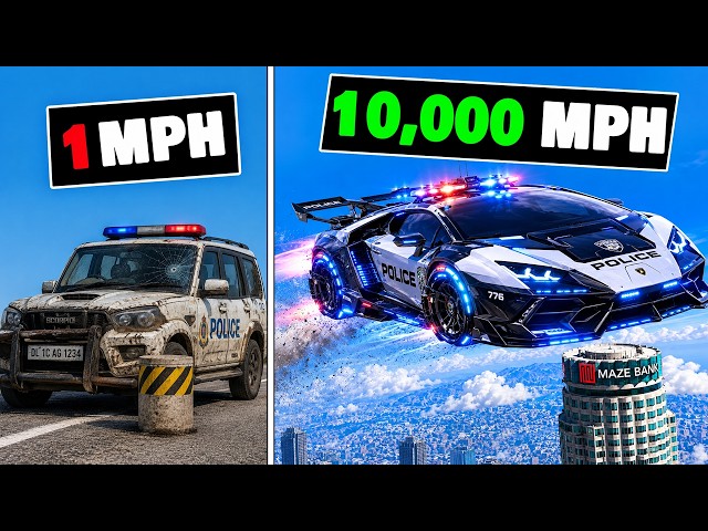 Every Time I Crash, My POLICE CAR Jumps Higher in GTA 5