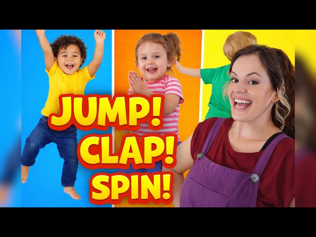 Baby Learning Action Words! Jump, Clap & Spin | First Words & Movement with Miss Katie