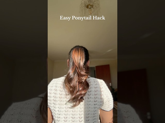 Easy Ponytail Hack #hairstyle #hair #ponytail #youtubeshorts #shorts #viralshort #fyp