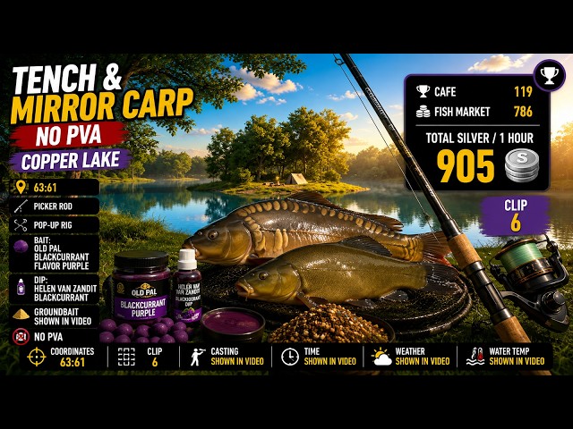 🚫 No PVA Tench & Mirror Carp 💰 905 Silver/Hour | Copper Lake Setup | RF4 2026
