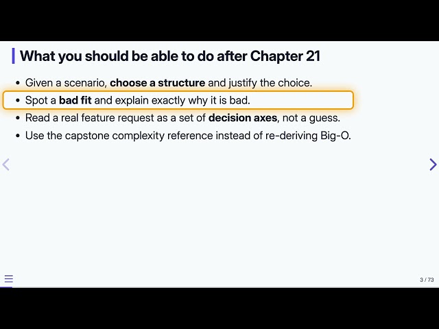 Choosing a Data Structure: Learning Goals — Data Structures in C | 21.1